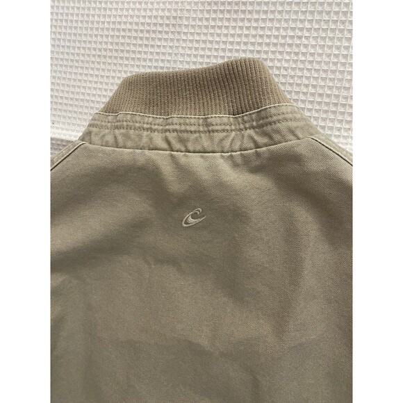 Y2K Bomber Jacket O’Neill Men’s Large Full Zip Tan Chore Outdoor Work Lined - Picture 6 of 12